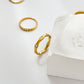 Anillos casuales básicos tendencia simples con mini piedras