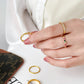 Anillos casuales básicos tendencia simples con mini piedras