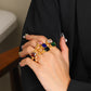 Anillo estilo vintage piedra cristal colores varios