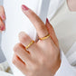Anillos casuales básicos tendencia simples con mini piedras