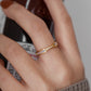 Anillo elegante blanco circonia romántico básico