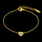 Pulsera elegante corazón con circonia