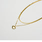 Collar doble con dije de corazón