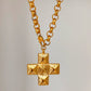 Collar de cruz estilo chunky casual tendencia