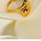Anillo estilo chunky forma de gota casual
