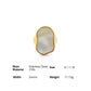 Anillo tendencia madre perla grande estilo chunky