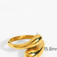 Anillo estilo chunky forma de gota casual