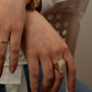 Anillo tendencia madre perla grande estilo chunky