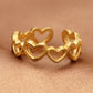 Anillos geométricos casuales corazón piedra vintage