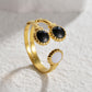 Anillos formas variadas blanco gris negro estrella corazón casual