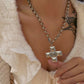 Collar de cruz estilo chunky casual tendencia