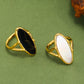 Anillo madre perla grande básico vintage