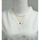 Collar doble con dije de corazón