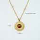 Juego de collares y anillo layering piedra natural estilo étnico