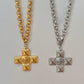 Collar de cruz estilo chunky casual tendencia