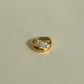 Anillo chunky básico tendencia circonia simple
