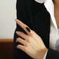 Anillo madre perla grande básico vintage