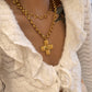 Collar de cruz estilo chunky casual tendencia