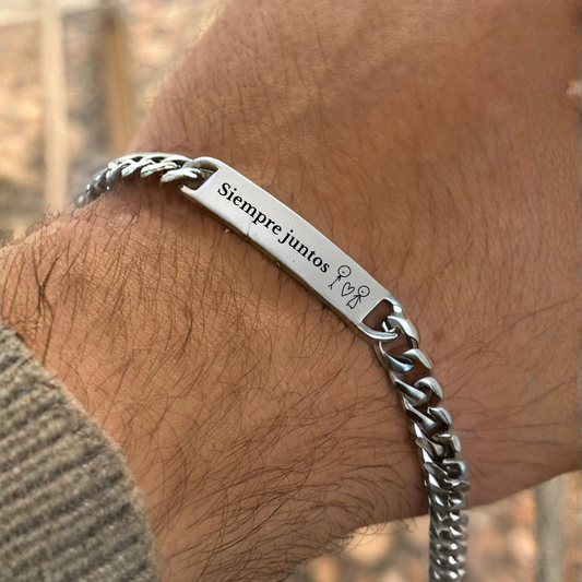 Esclava hombre color plata personalizable