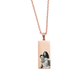 Collar plaquita vertical rose gold