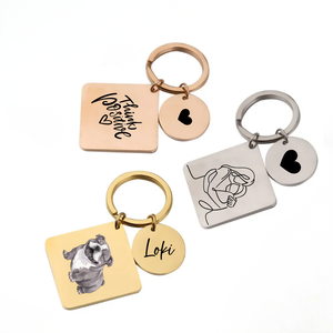 Llaverito doble dije plateado