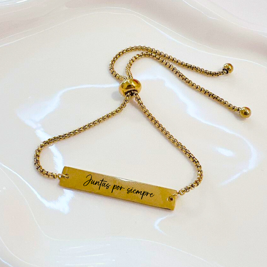Pulsera ajustable color dorado