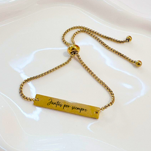 Pulsera ajustable color dorado