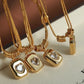 Collar vintage corazón circonia dije básico casual