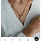 Collar vintage corazón circonia dije básico casual