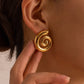Aretes espirales casuales chunky
