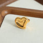 Anillo chunky corazón grande tendencia básico