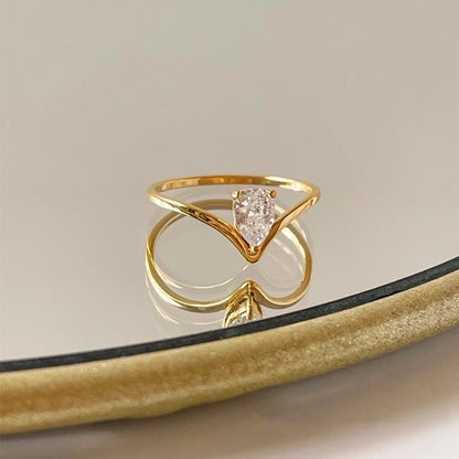Anillo estilo romántico circonia tendencia casual formal