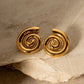 Aretes espirales casuales chunky