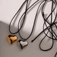 Collar ajustable corazón chunky de lazo