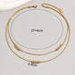 Collar básico mini esferas doble dorado casual