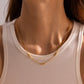 Collar con mini esferas dorado casual tendencia básico