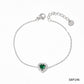 Juego de collar y aretes romántico corazón con circonias cristal