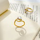Anillo simple con circonias elegante casual