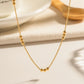 Collar con mini esferas dorado casual tendencia básico