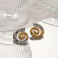Aretes espirales casuales chunky