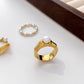 Anillos elegantes con perla diseños varios