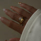 Anillo chunky básico tendencia circonia simple