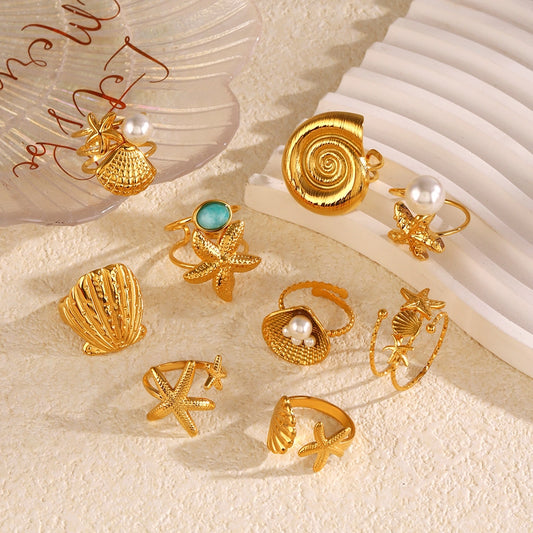 Anillos estilo marino set casual