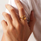 Anillo estilo chunky forma de gota casual