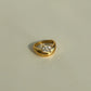 Anillo chunky básico tendencia circonia simple