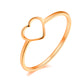 Anillo corazón simple tendencia básico