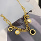 Pulsera doble en tendencia cadena charms