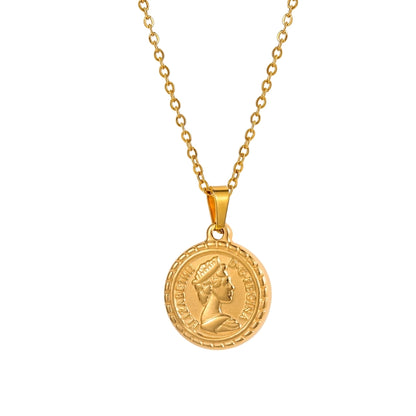 Collar dije moneda vintage moneda casual