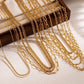 Collares básicos cadenas dorado casual formal