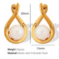 Aretes elegantes con perla en forma de gota